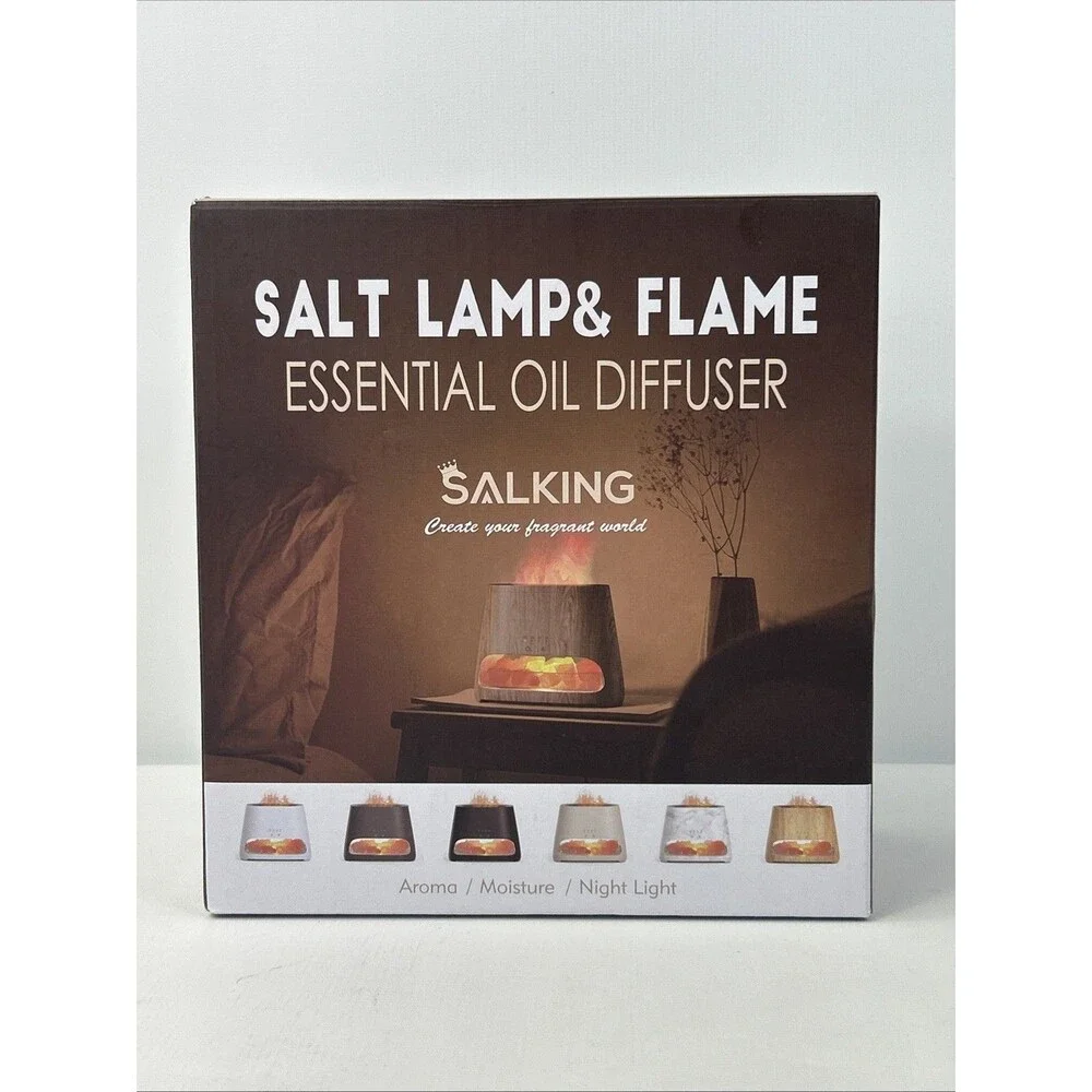 SALKING 2-in-1 Himalayan Salt Lamp Diffuser Cool Mist Humidifier Aromatherapy